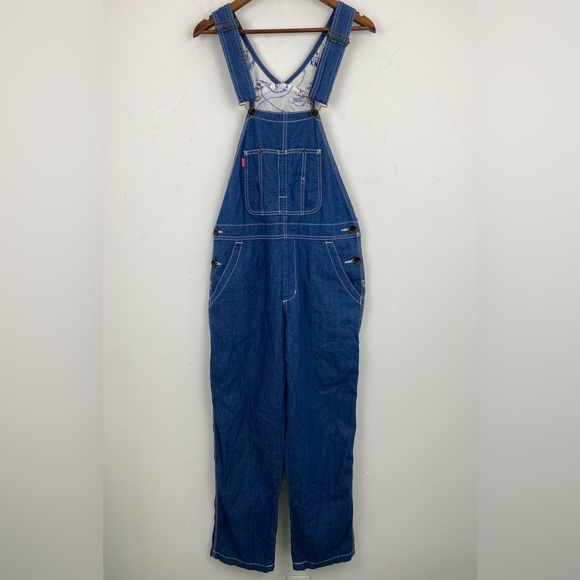 Vintage Rodeo Crowns size 2 Women’s Blue Denim Bib Overalls - Picture 1 of 12